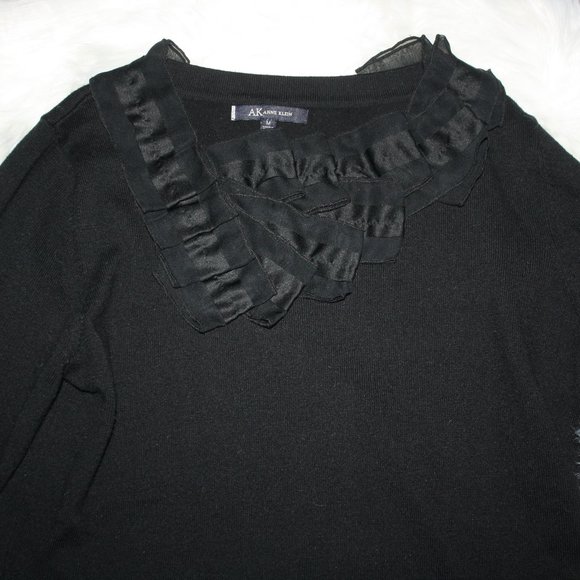 Anne Klein Black Pullover Sweater - Picture 1 of 6